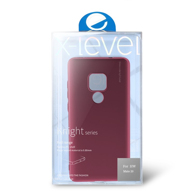 X-LEVEL Knight Series Frosted PC Hard Phone Shell for Huawei Mate 20 - Wine Red-7