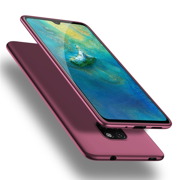 X-LEVEL Ultra-thin Frosted TPU Cover for Huawei Mate 20 - Wine Red-1