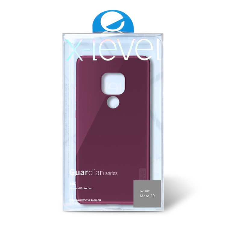 X-LEVEL Ultra-thin Frosted TPU Cover for Huawei Mate 20 - Wine Red-6