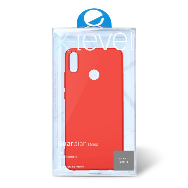 X-LEVEL Ultra-thin Frosted TPU Cell Phone Cover for Huawei Honor 8X / Honor View 10 Lite - Red-7