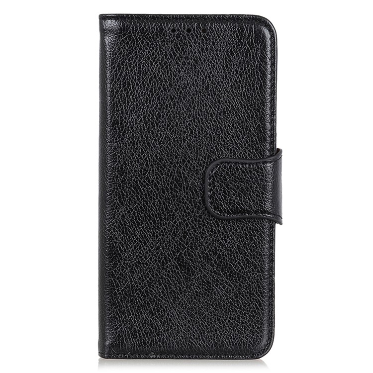 Textured Split Leather Wallet Case for Huawei Honor 10 Lite - Black-2