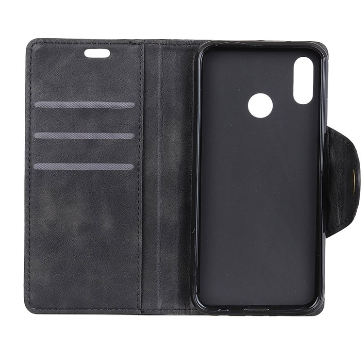 Stand Wallet Phone Cover for Huawei Honor 10 Lite Flip Leather Case - Black-7