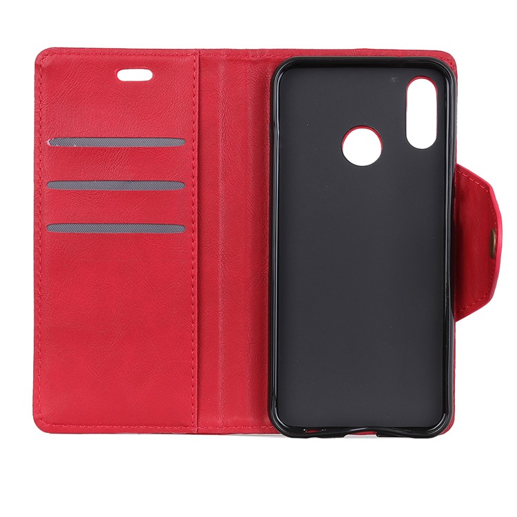 Flip Leather Case Stand Wallet Phone Shell for Huawei Honor 10 Lite / P Smart (2019) - Red-7