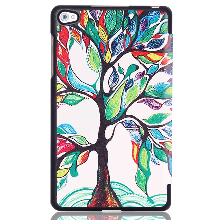 Tri-fold Leather Smart Cover for Huawei MediaPad M2 8.0 - Colored Tree Painting-3