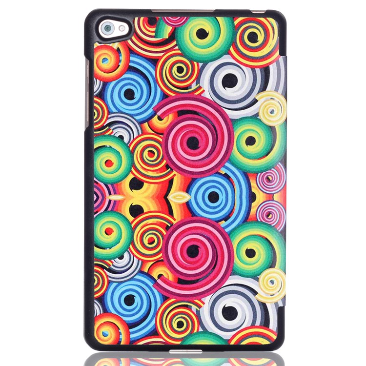 Tri-fold Leather Smart Tablet Case for Huawei MediaPad M2 8.0 - Vortex Pattern-3