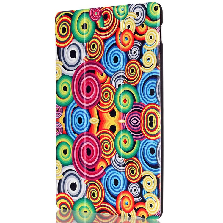 Tri-fold Leather Smart Tablet Case for Huawei MediaPad M2 8.0 - Vortex Pattern-4