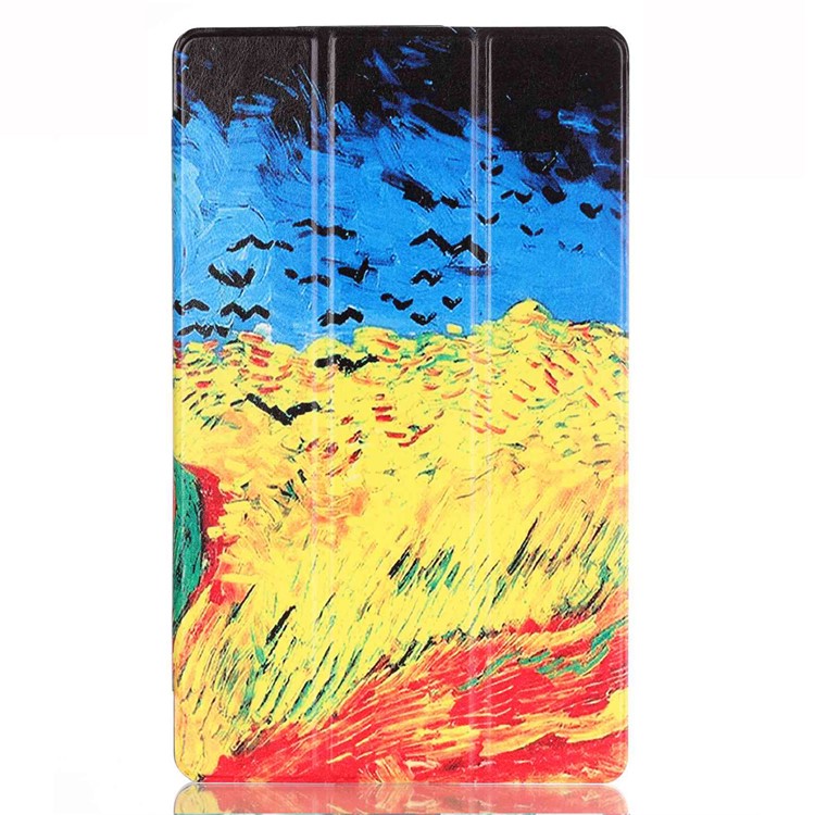 Tri-fold Stand Smart Leather Cover for Huawei MediaPad M2 8.0 - Oil Painting-2
