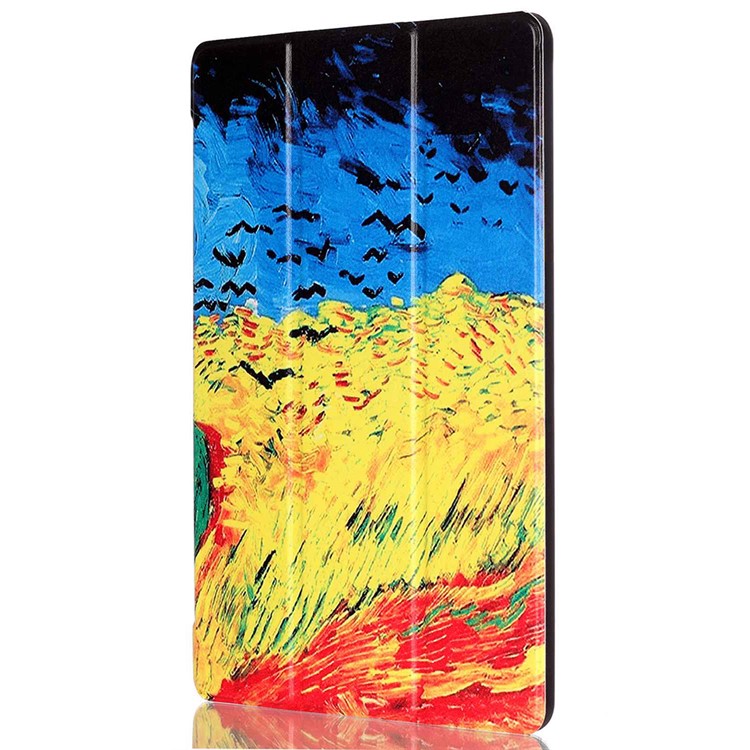 Tri-fold Stand Smart Leather Cover for Huawei MediaPad M2 8.0 - Oil Painting-4