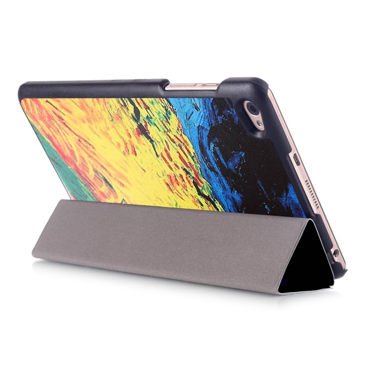Tri-fold Stand Smart Leather Cover for Huawei MediaPad M2 8.0 - Oil Painting-6