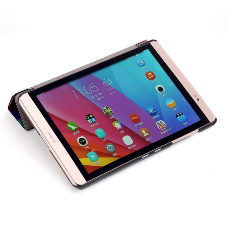 Tri-fold Stand Smart Leather Cover for Huawei MediaPad M2 8.0 - Oil Painting-7
