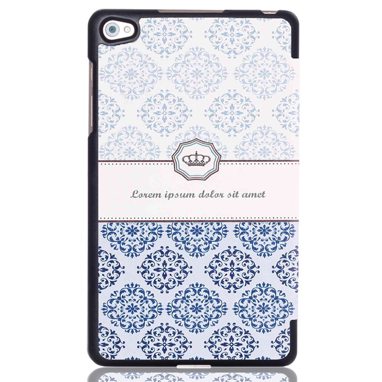 Tri-fold Leather Smart Case for Huawei MediaPad M2 8.0 - Damask Pattern-3