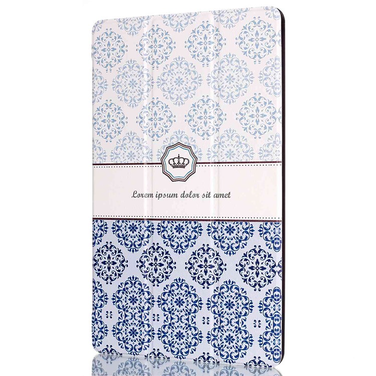 Tri-fold Leather Smart Case for Huawei MediaPad M2 8.0 - Damask Pattern-4