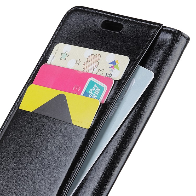 Wallet Leather Stand Case for Huawei Honor 10 Lite - Black-4