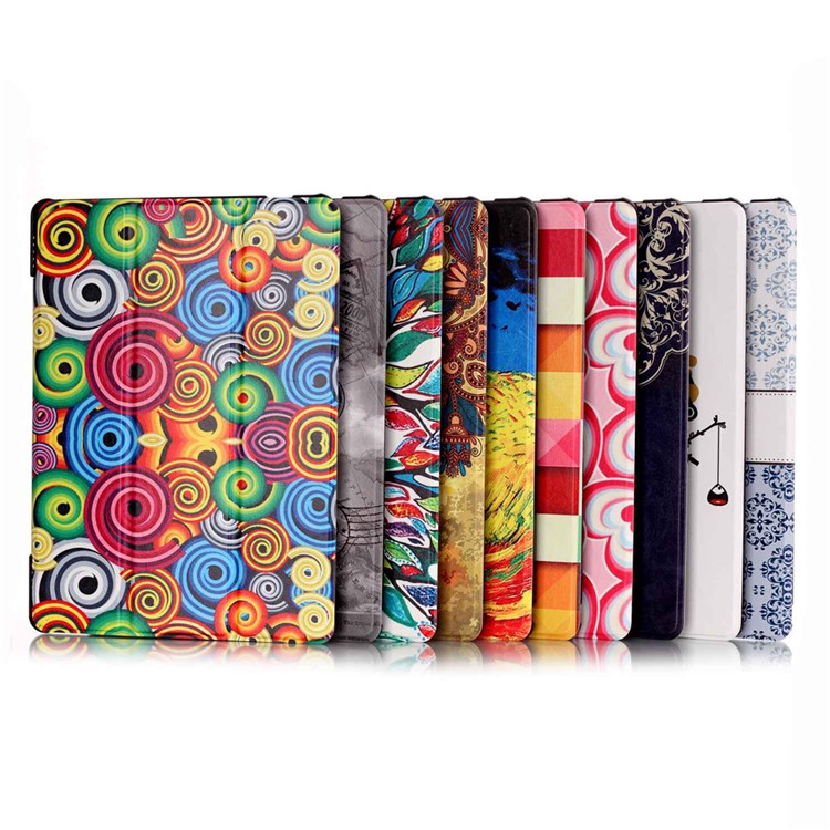 Tri-fold Leather Flip Smart Case for Huawei MediaPad M2 10.0 - Damask Pattern-10
