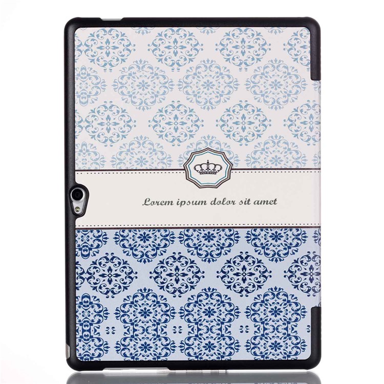 Tri-fold Leather Flip Smart Case for Huawei MediaPad M2 10.0 - Damask Pattern-3
