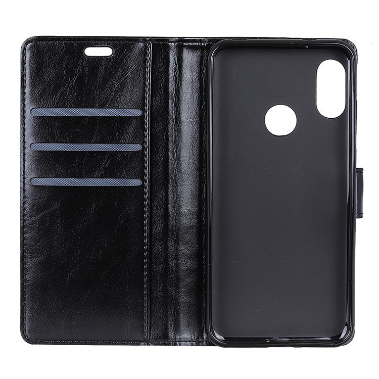 Crazy Horse Wallet Leather Stand Case for Huawei Honor 10 Lite - Black-6