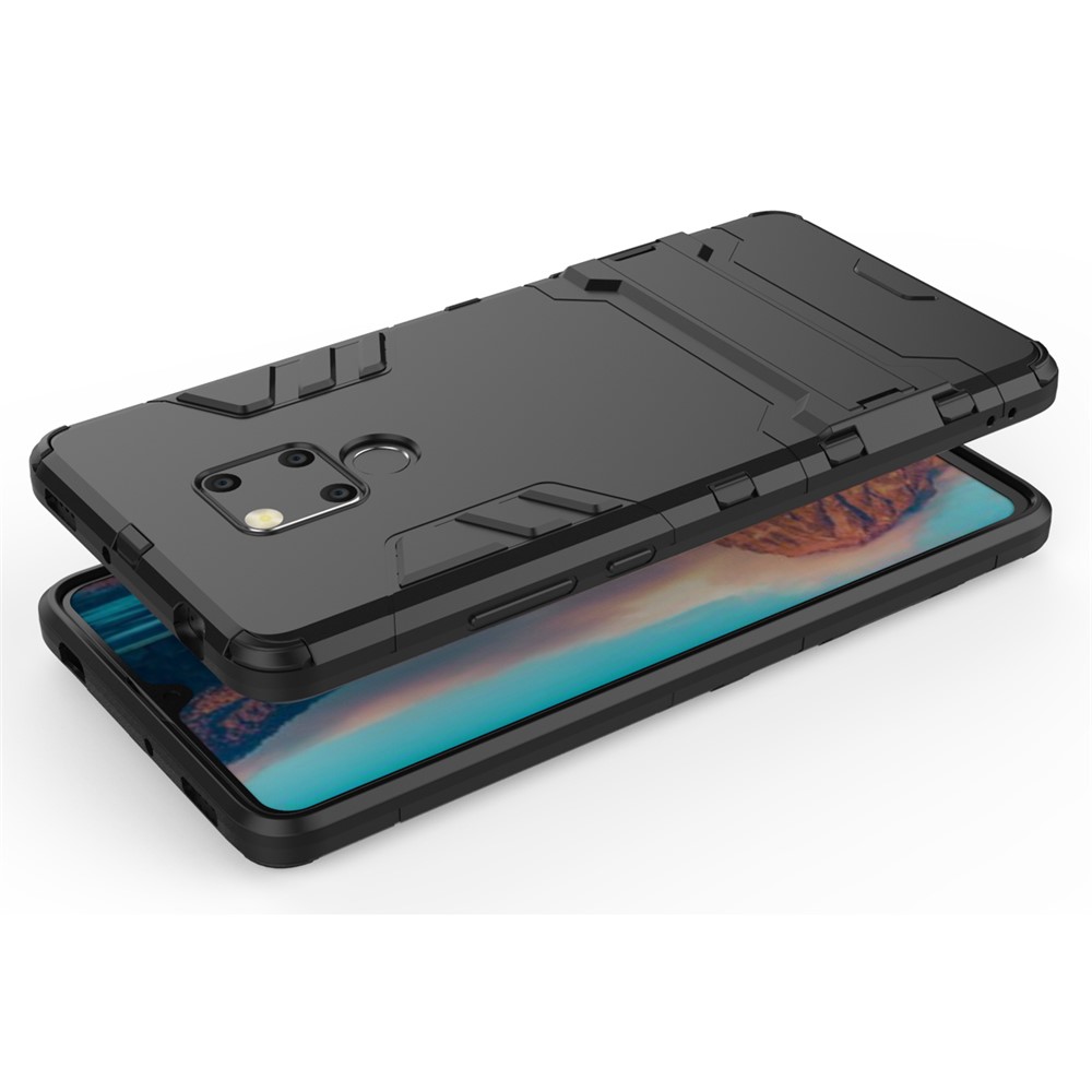 Plastic + TPU Hybrid Case with Kickstand for Huawei Mate 20 X - Black-3