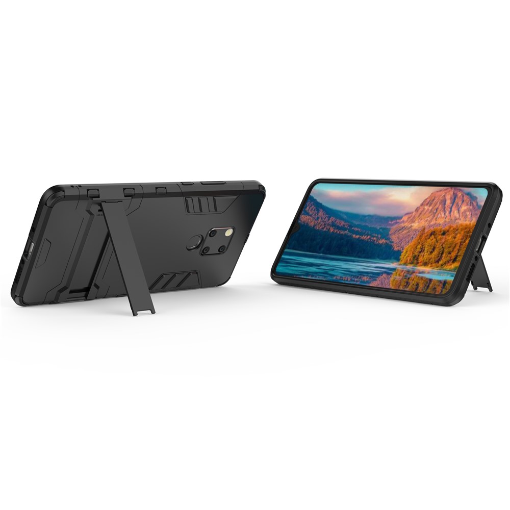 Plastic + TPU Hybrid Case with Kickstand for Huawei Mate 20 X - Black-6