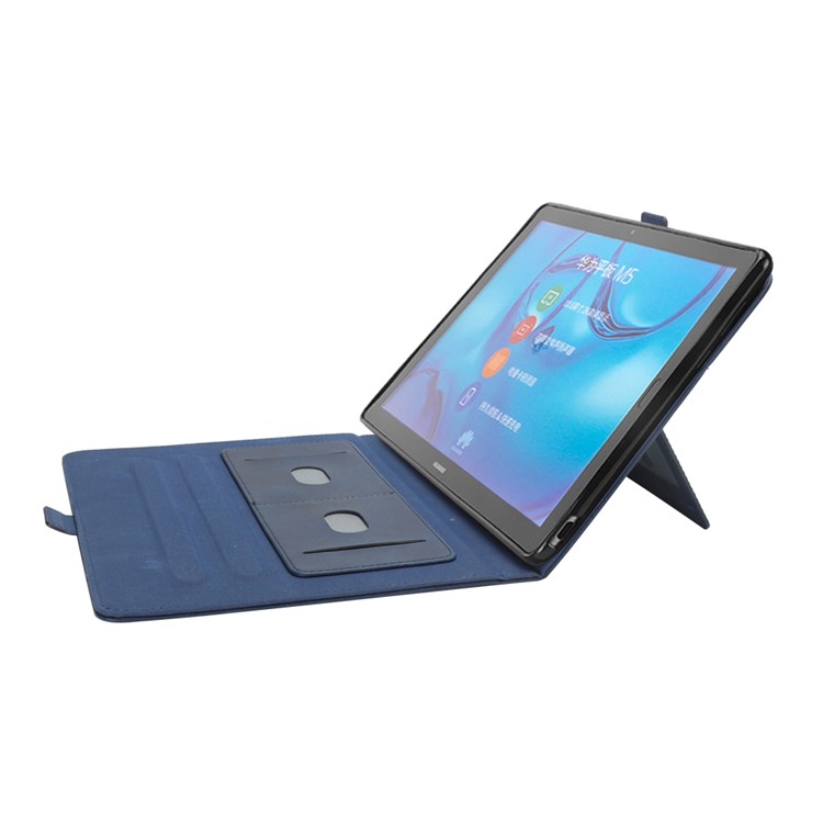 Flip Card Slots Stand Leather Tablet Case for Huawei Mediapad M5 Pro 10.8 inch - Blue-10