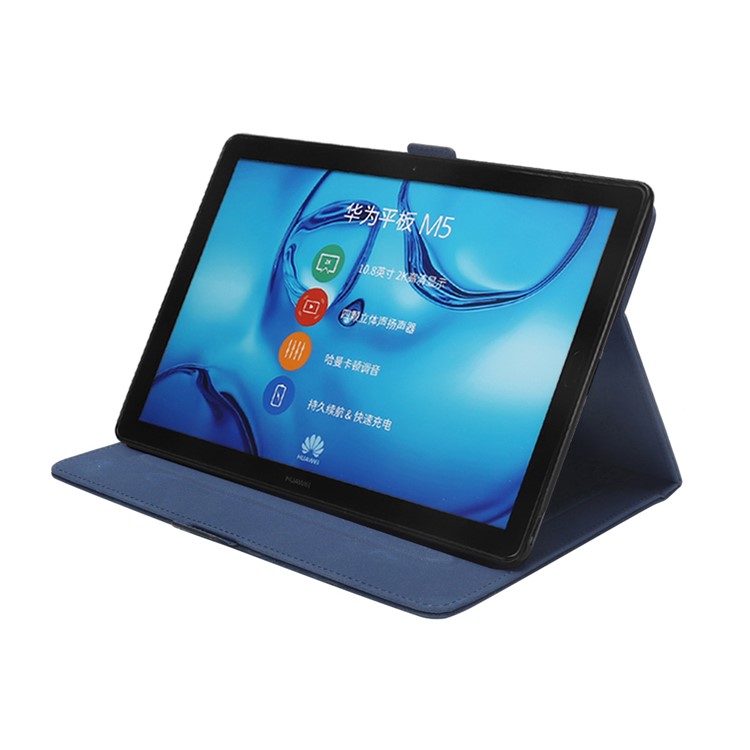 Flip Card Slots Stand Leather Tablet Case for Huawei Mediapad M5 Pro 10.8 inch - Blue-9