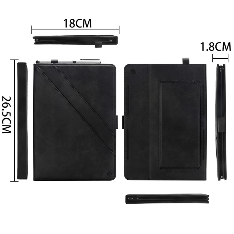 Flip-Card-Steckplätze Stehen Leder Tablet-Schale Für Huawei Mediapad M5 Pro 10,8 Zoll - Schwarz-12