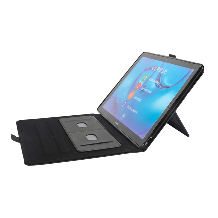 Flip-Card-Steckplätze Stehen Leder Tablet-Schale Für Huawei Mediapad M5 Pro 10,8 Zoll - Schwarz-9