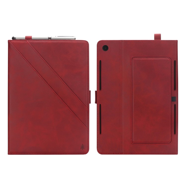 Flip Card Slots Stand Leather Tablet Cover for Huawei Mediapad M5 Pro 10.8 inch - Red-11