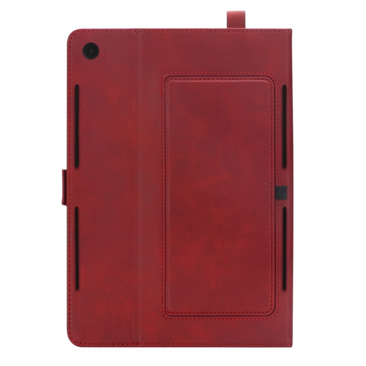 Flip Card Slots Stand Leather Tablet Cover for Huawei Mediapad M5 Pro 10.8 inch - Red-3