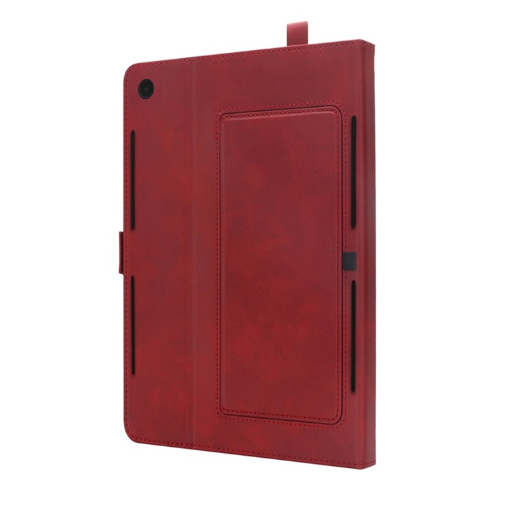 Flip Card Slots Stand Leather Tablet Cover for Huawei Mediapad M5 Pro 10.8 inch - Red-6