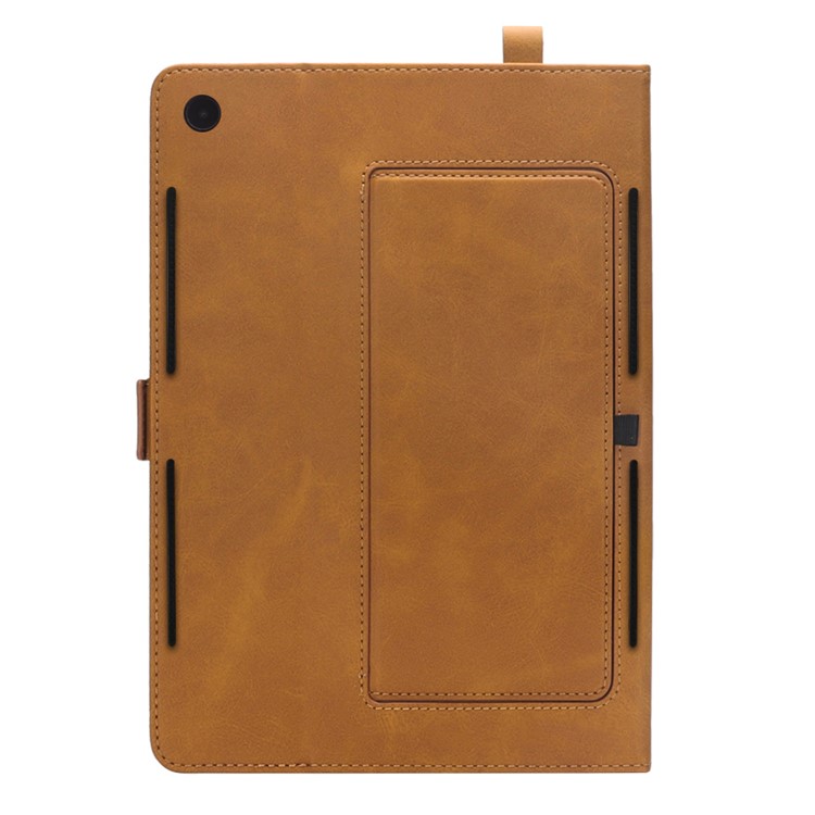 Flip Card Slots Stand Leather Tablet Accessory Shell for Huawei Mediapad M5 Pro 10.8 inch - Brown-3