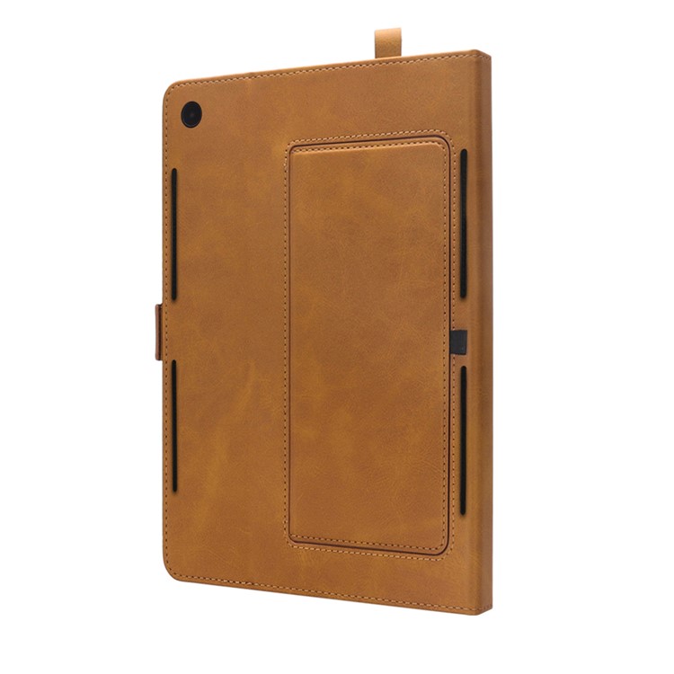 Flip Card Slots Stand Leather Tablet Accessory Shell for Huawei Mediapad M5 Pro 10.8 inch - Brown-6