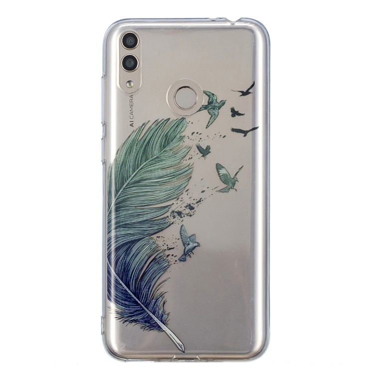 Pattern Printing IMD TPU Back Case for Huawei Honor 8X / Honor View 10 Lite - Quill Pen-1