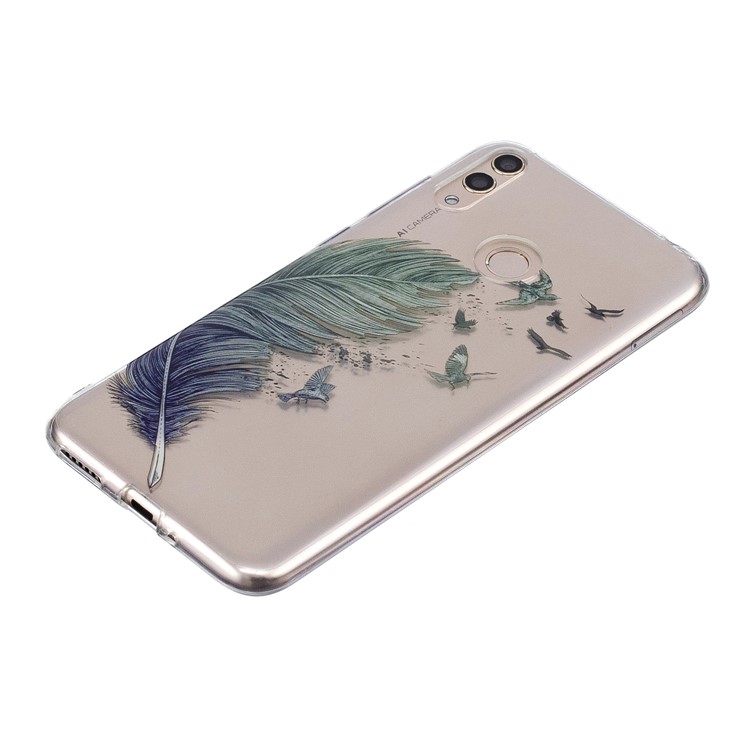 Pattern Printing IMD TPU Back Case for Huawei Honor 8X / Honor View 10 Lite - Quill Pen-2