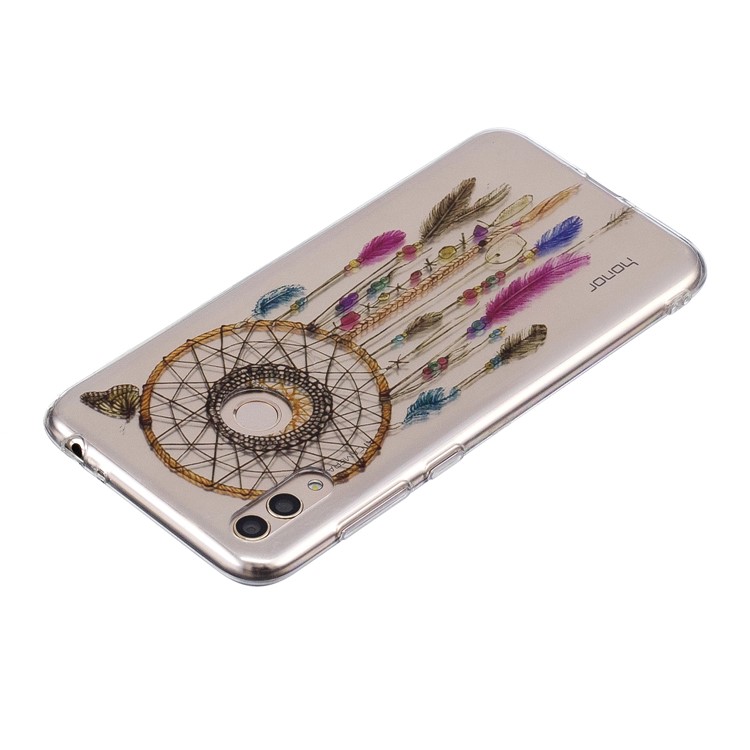 Estuche De Impresión IMD TPU Accesorio Para Huawei Honor 8X - Atrapasueños De Plumas-3