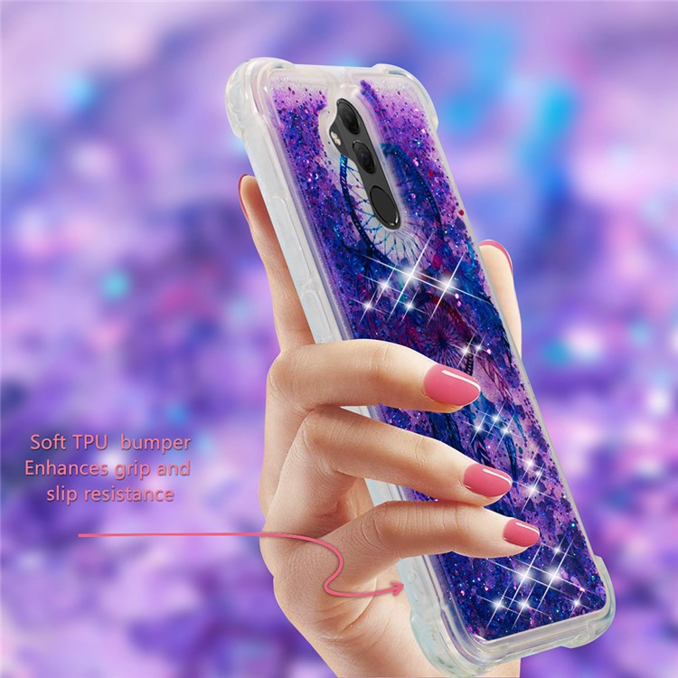 Patterned Quicksand TPU Shockproof Cell Phone Case for Huawei Mate 20 Lite - Dream Catcher-2