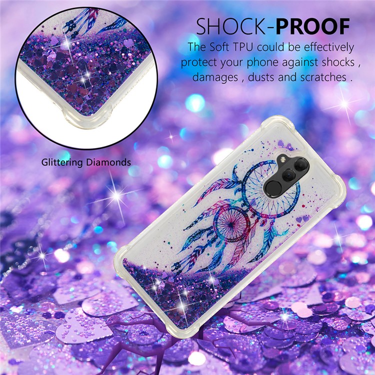 Patterned Quicksand TPU Shockproof Cell Phone Case for Huawei Mate 20 Lite - Dream Catcher-3