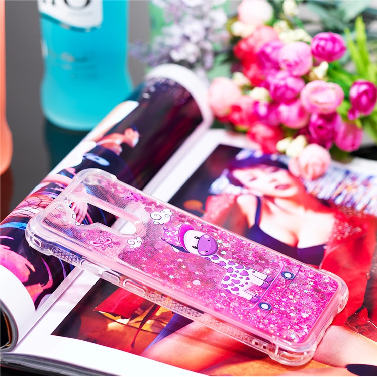 Patterned Quicksand TPU Shockproof Cell Phone Cover for Huawei Mate 20 Lite - Giraffe-6