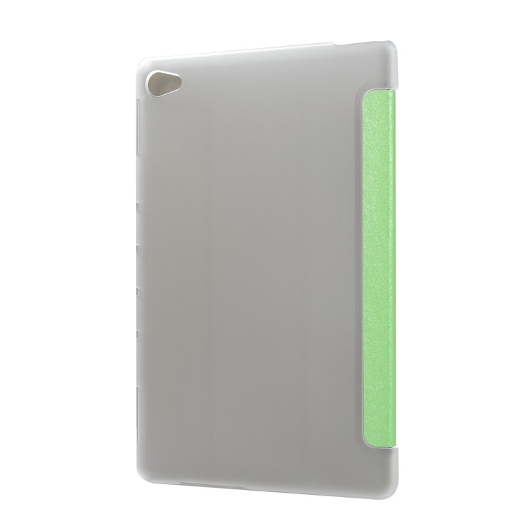Silk Texture Tri-fold Stand PU Leather Flip Case for Huawei MediaPad M5 lite 10 / C5 10 - Green-2