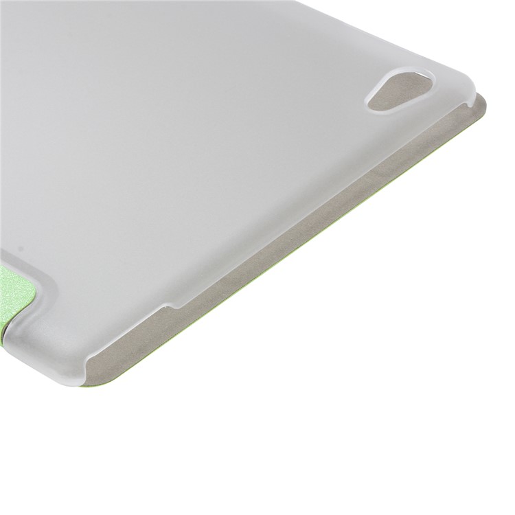 Silk Texture Tri-fold Stand PU Leather Flip Case for Huawei MediaPad M5 lite 10 / C5 10 - Green-6