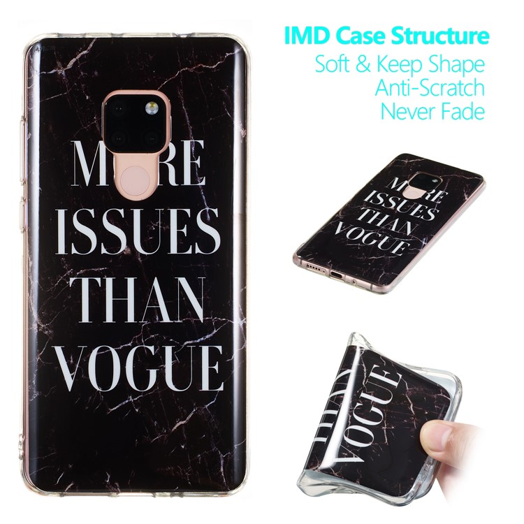 Marble Pattern IMD TPU Shell Case for Huawei Mate 20 - Style C-1