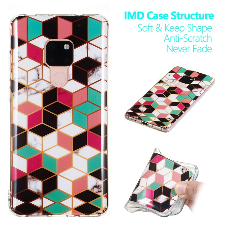 Marble Pattern IMD TPU Phone Shell Case for Huawei Mate 20 - Style D-1