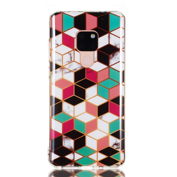 Marble Pattern IMD TPU Phone Shell Case for Huawei Mate 20 - Style D-2