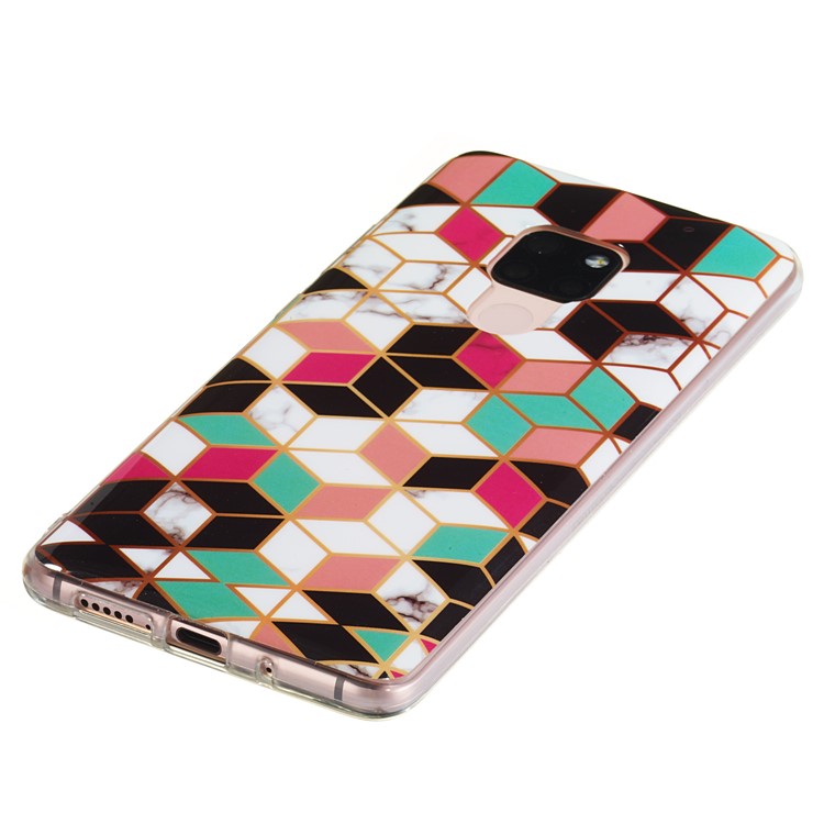 Marble Pattern IMD TPU Phone Shell Case for Huawei Mate 20 - Style D-3
