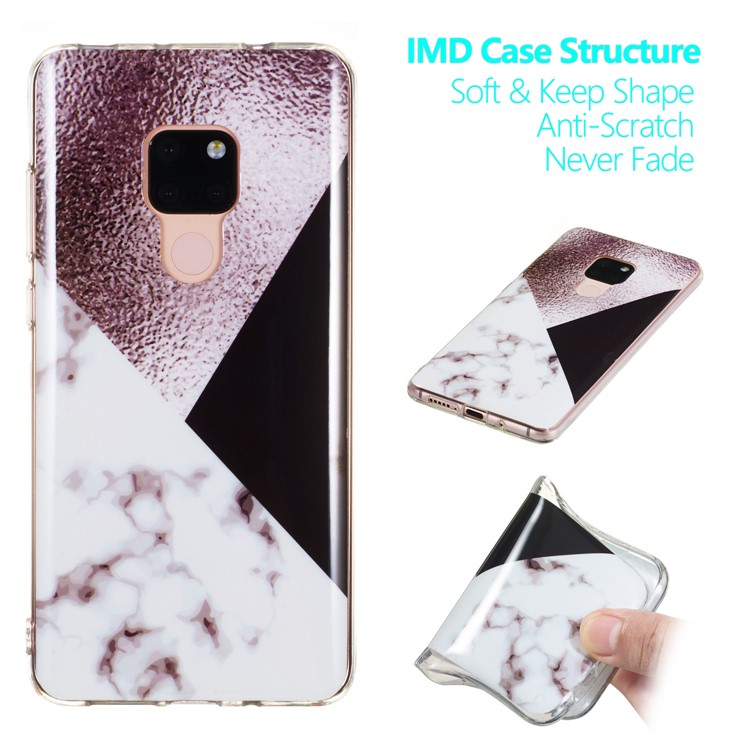 Marble Pattern IMD TPU Case Cover for Huawei Mate 20 - Style E-1