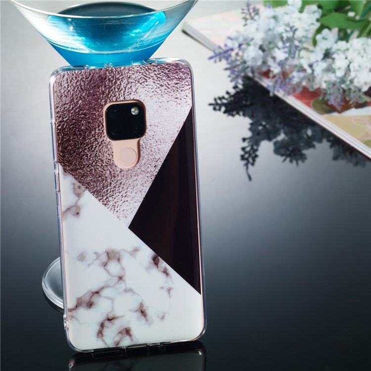 Marble Pattern IMD TPU Case Cover for Huawei Mate 20 - Style E-5