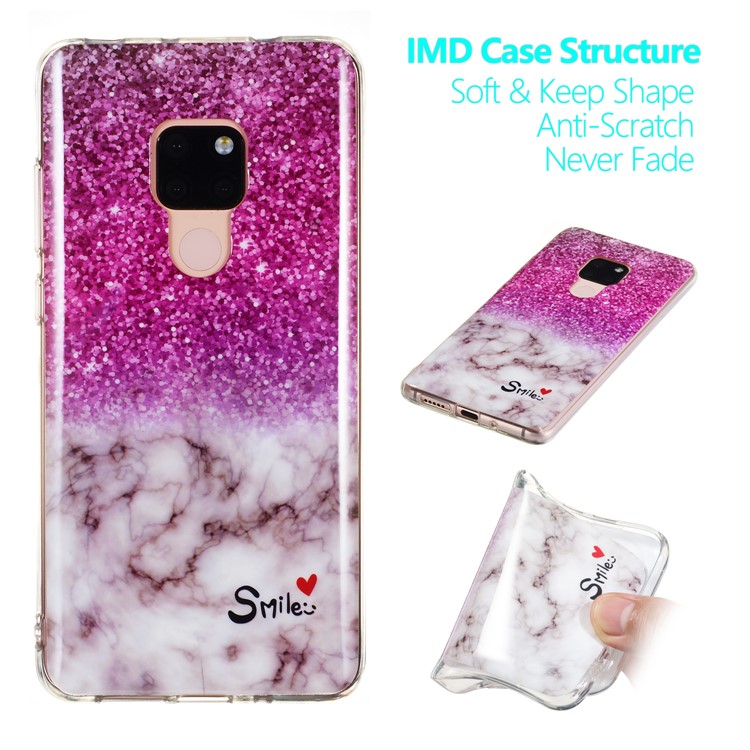 Marble Pattern IMD TPU Cover Phone Case for Huawei Mate 20 - Style J-1
