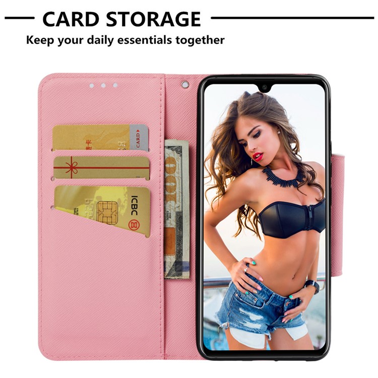 Pattern Printing Cross Texture Leather Wallet Cover for Huawei Mate 20 - Elephant-9