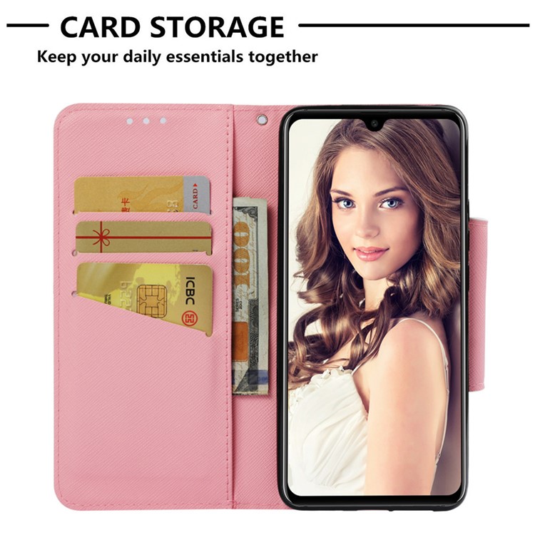 Pattern Printing Cross Texture Leather Wallet Case Cover for Huawei Mate 20 - Elephant and Stars-8