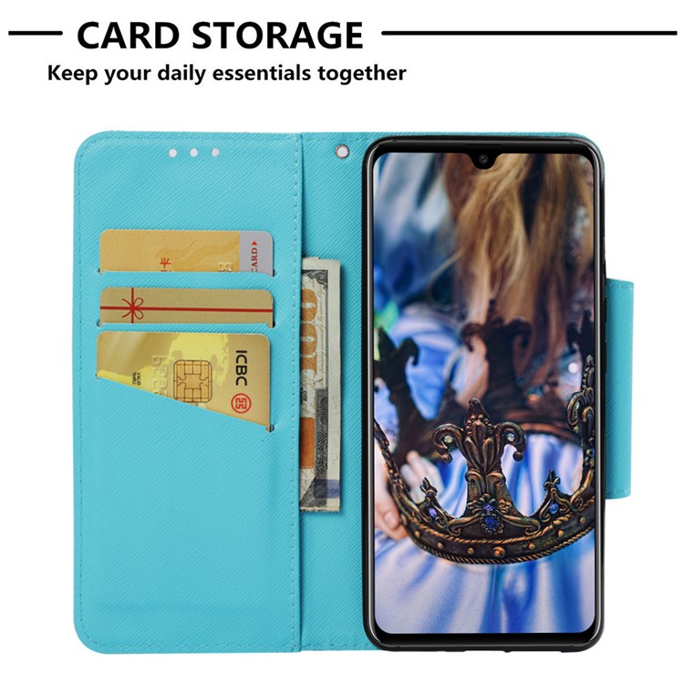 Pattern Printing Cross Texture PU Leather Wallet Case for Huawei Mate 20 - Panda-8