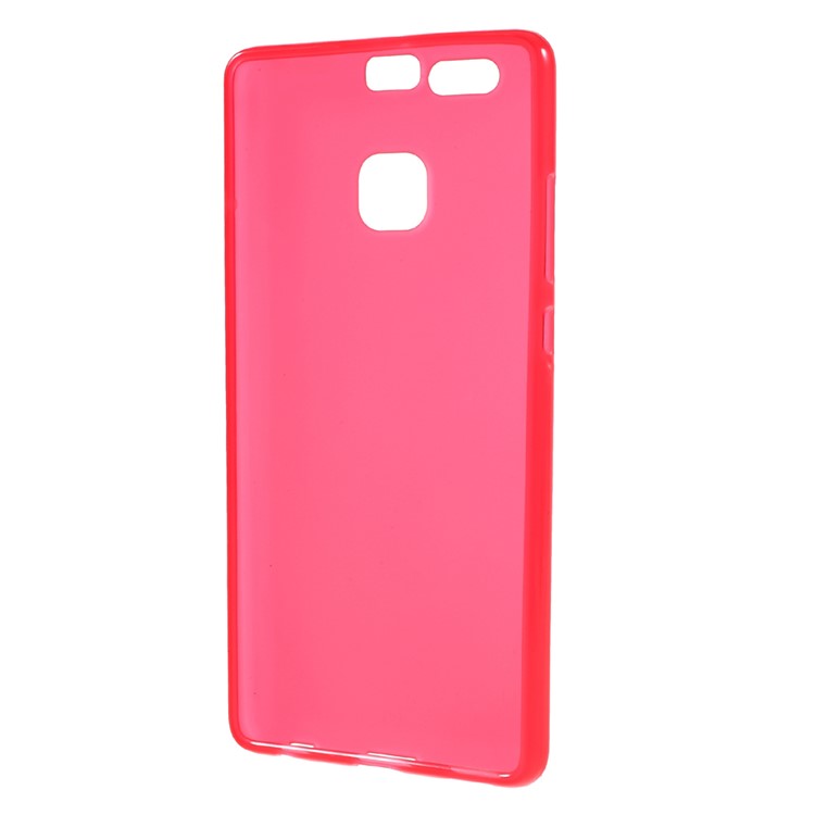Matte TPU Gel Case Phone Cover for Huawei P9 - Red-2